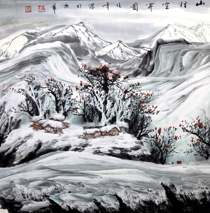 高俊峰 山乡雪霁图 68×68cm 2012年