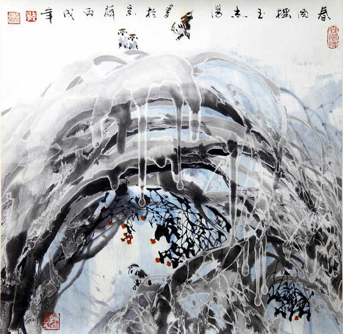于志学 春风摇玉 68X68 cm 2006年