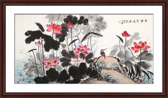 　于志学大师弟子、著名画家王淑芳作品“荷塘清逸图”