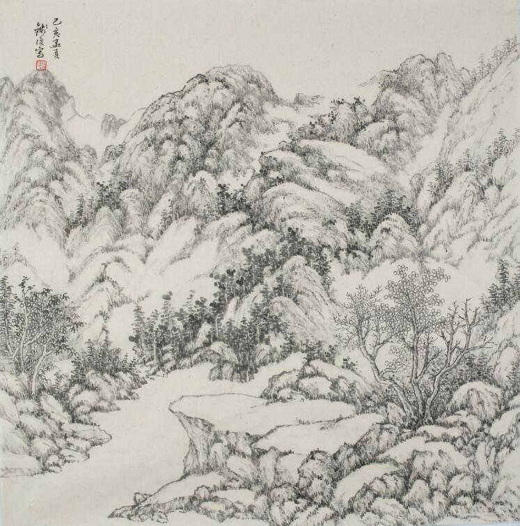钱俊绘画印象——溪山如我心  绘我青云志