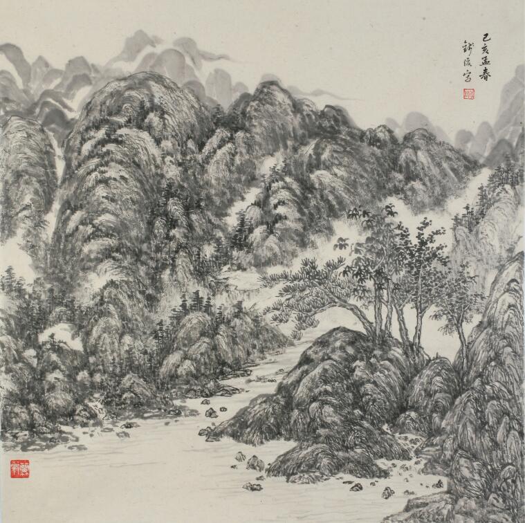 钱俊绘画印象——溪山如我心  绘我青云志