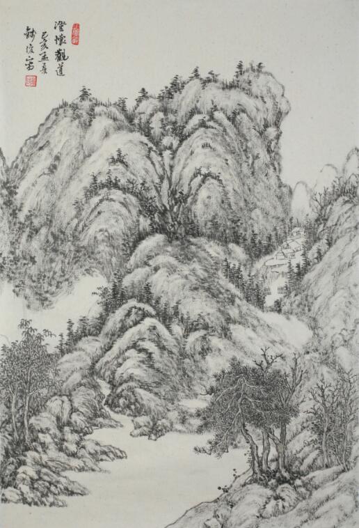 钱俊绘画印象——溪山如我心  绘我青云志